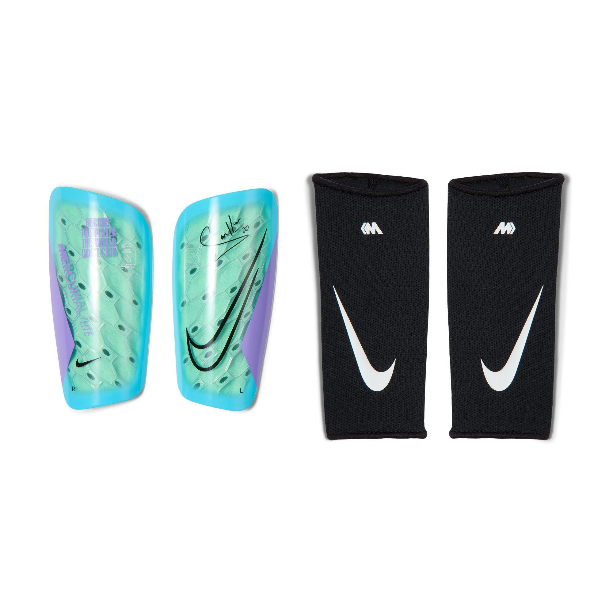 Nike Mercurial Lite "Sam Kerr" Soccer Shin Guards - Green/Purple - GREEN/PURPLE